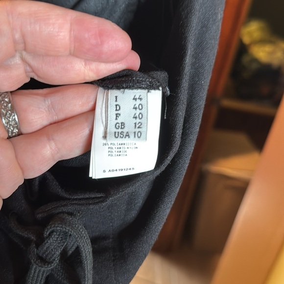 AEFFE Spa Black Bodycon Lace Up Bustier Halter Dress Size 10 - Picture 9 of 11